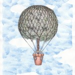 Ballon, Bleistift und Tinte auf Papier, 20,7cm x 29,5cm