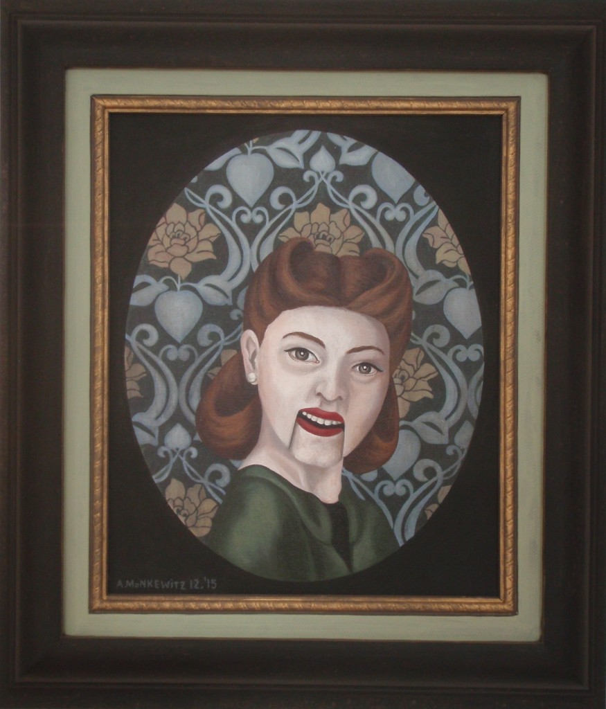 Tapetenbild 1, Acryl auf Leinen (aufkaschiert), 21,5cm x 26,5cm