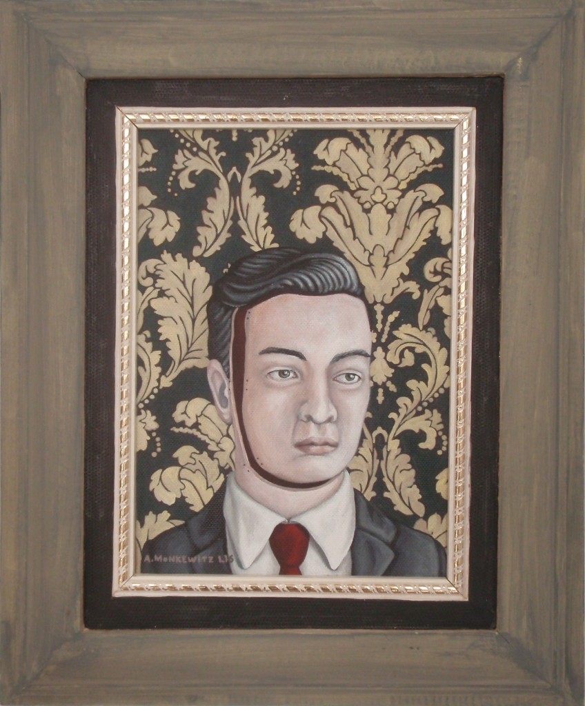 Tapetenbild 2, Acryl auf Leinen (aufkaschiert), 15cm x 21,5cm