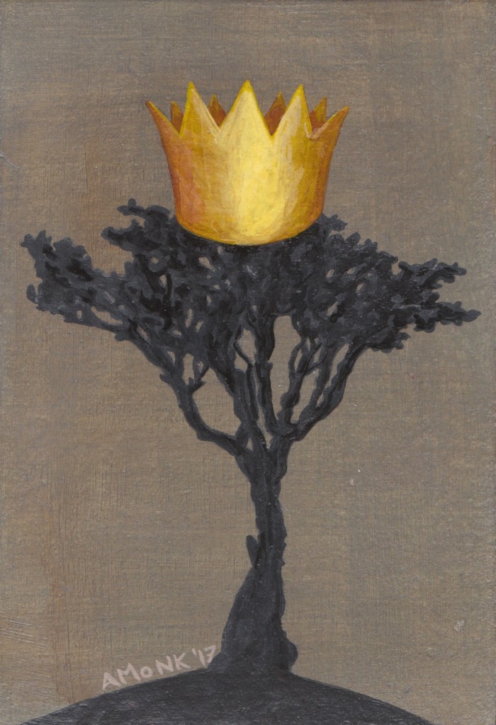 Baumkrone, B9cmH13cm, Acryl auf Karton