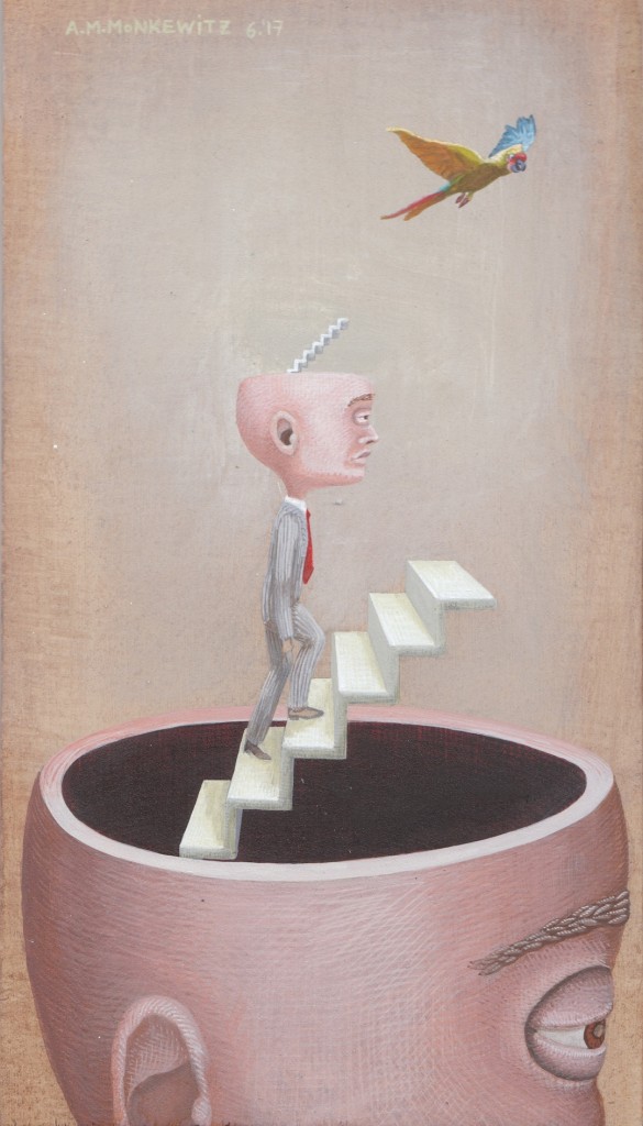 "Befreiung", Acryl auf Holz, B17H30cm (VERKAUFT)