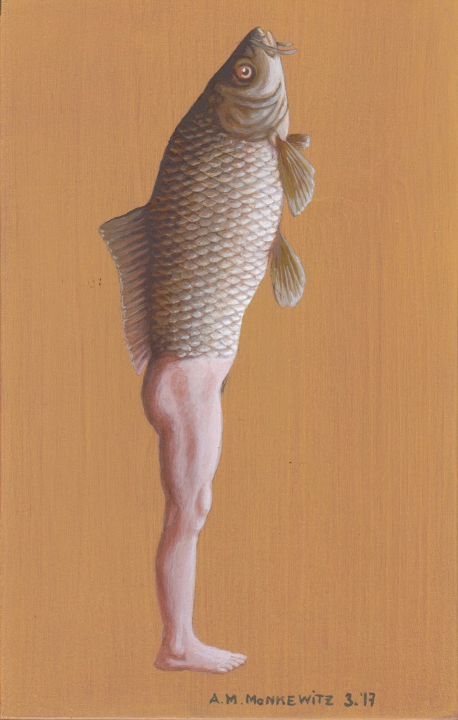 "Nichtmehrjungfrau", Acryl auf Holz, B14H22cm (verkauft)