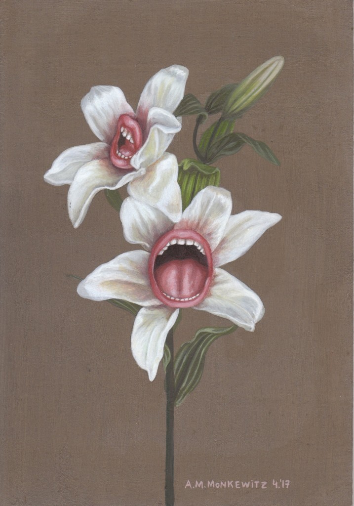 Protest der Weiblichkeit, Acryl auf Holz, B15H21,5cm (VERKAUFT)