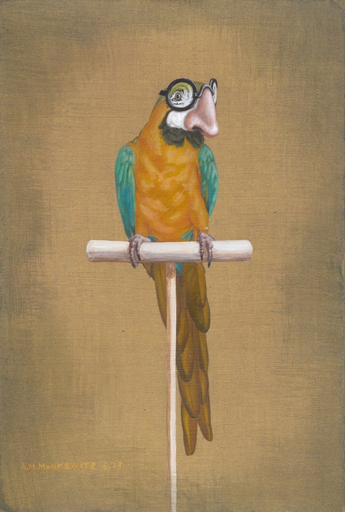 "Tarnung", Acryl auf Karton, B20H30cm