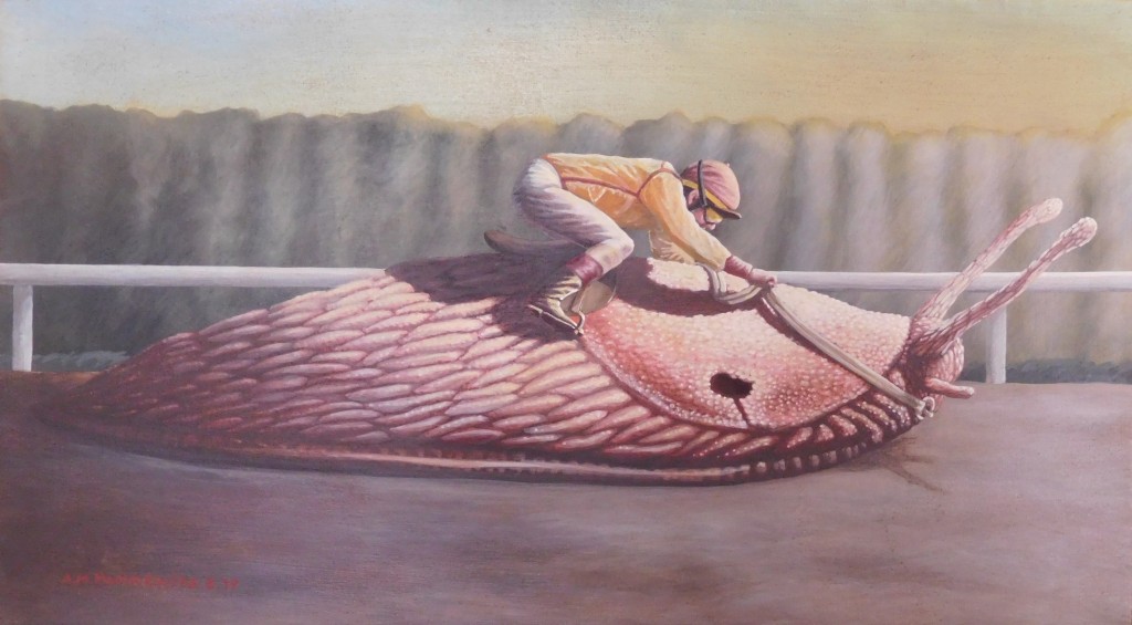 "der Weg ist das Ziel", Acryl auf Holz, B50H28cm (VERKAUFT)