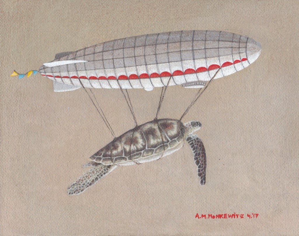 die Reise, Acryl auf Leinen, B21H16cm (VERKAUFT)