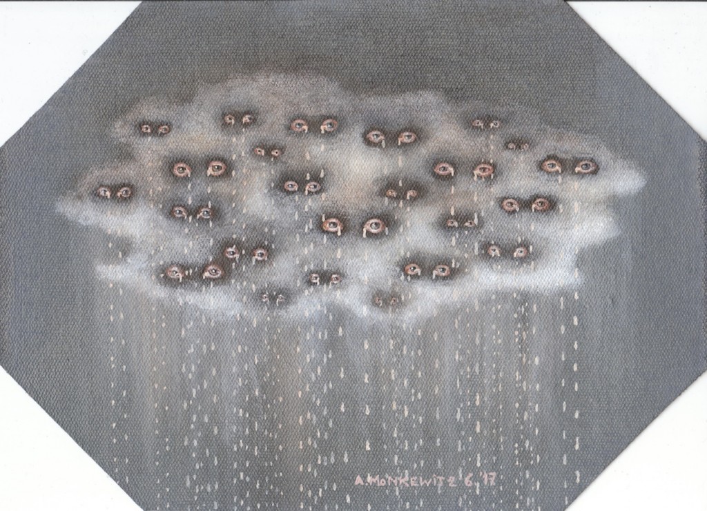 "die grosse Trauer", Acryl auf Leinen, B24H18cm