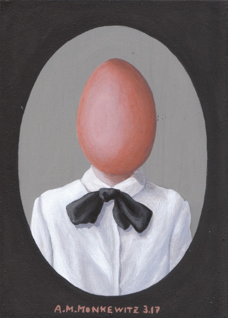 "rohes Ei", B10H14T4cm, Acryl auf Holz (VERKAUFT)