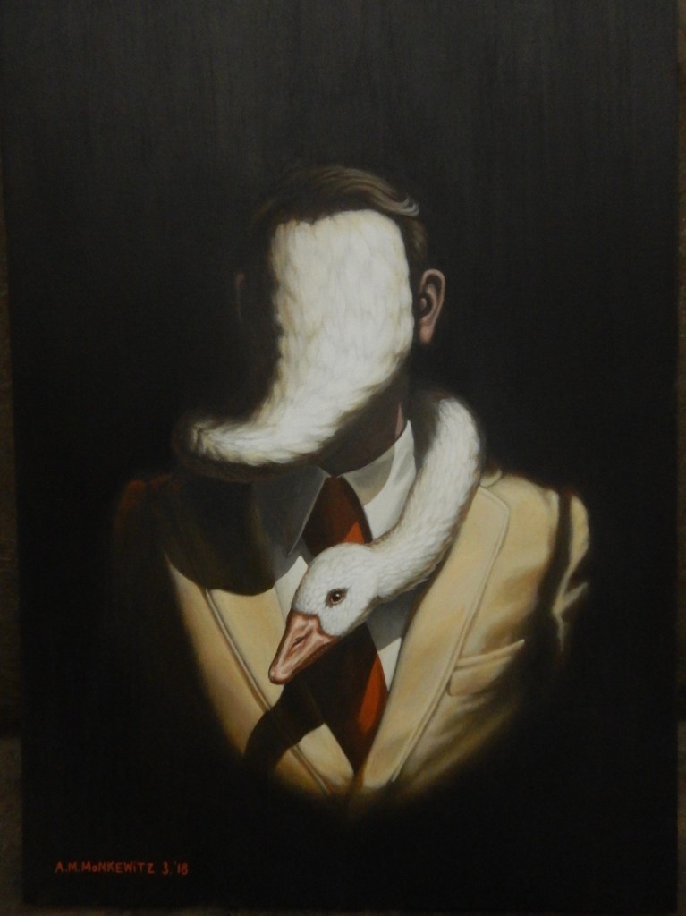 "Gänsepeter", Acryl auf Holz, B25,5H36cm, März 2018