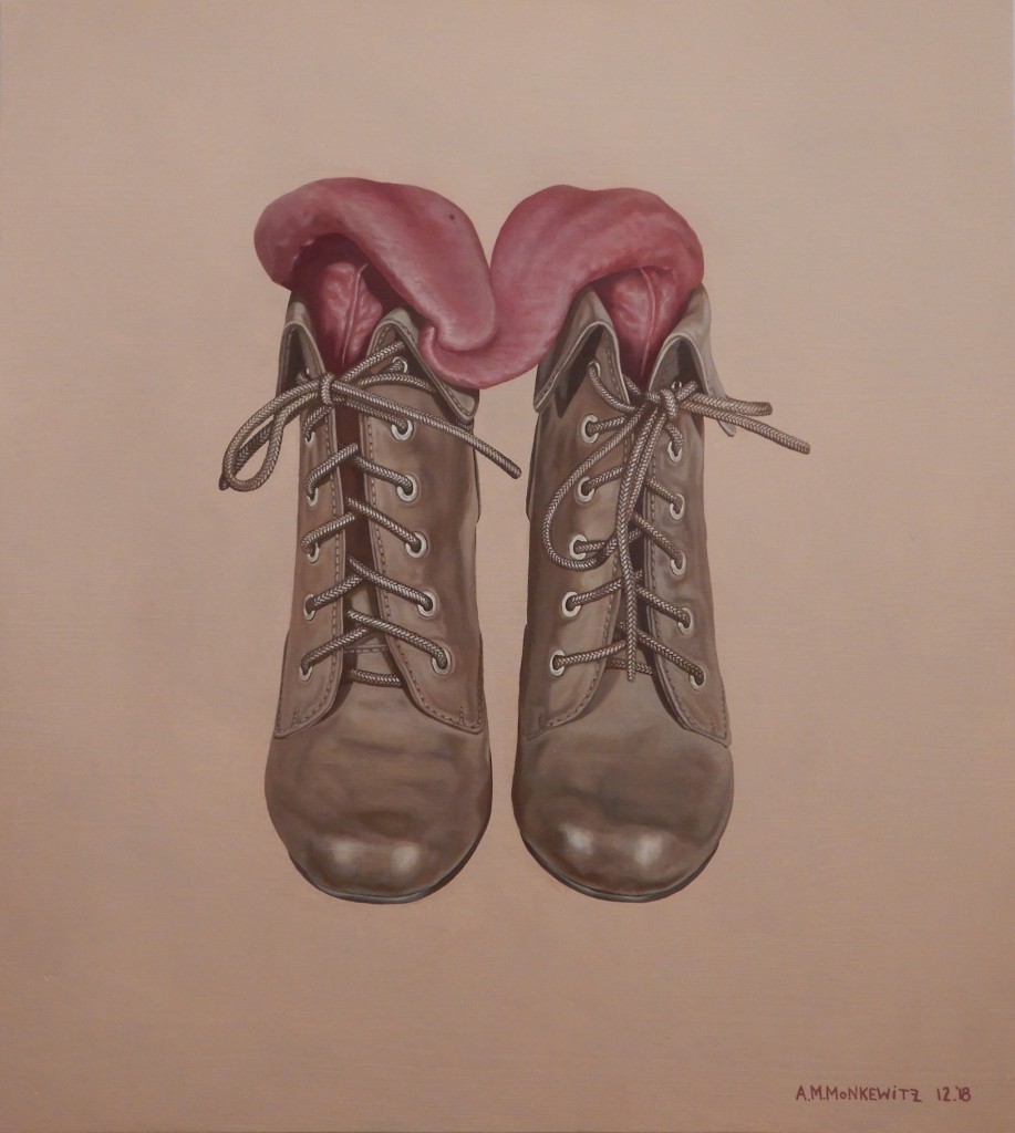 "Kissing", Acryl auf Holz, B53H59cm, 2018