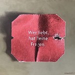 Wer liebt, hat keine Fragen, Acryl auf MdF, B45H36cm, 2021