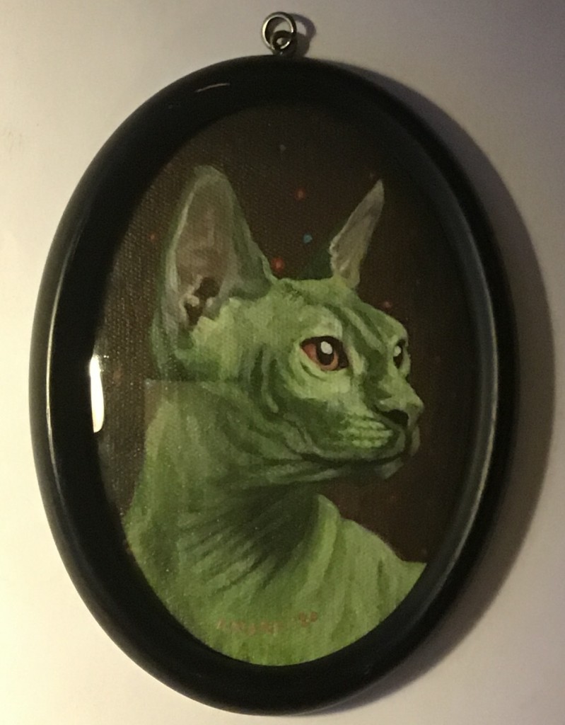 "Aliencat", Acryl auf Leinen (sold)