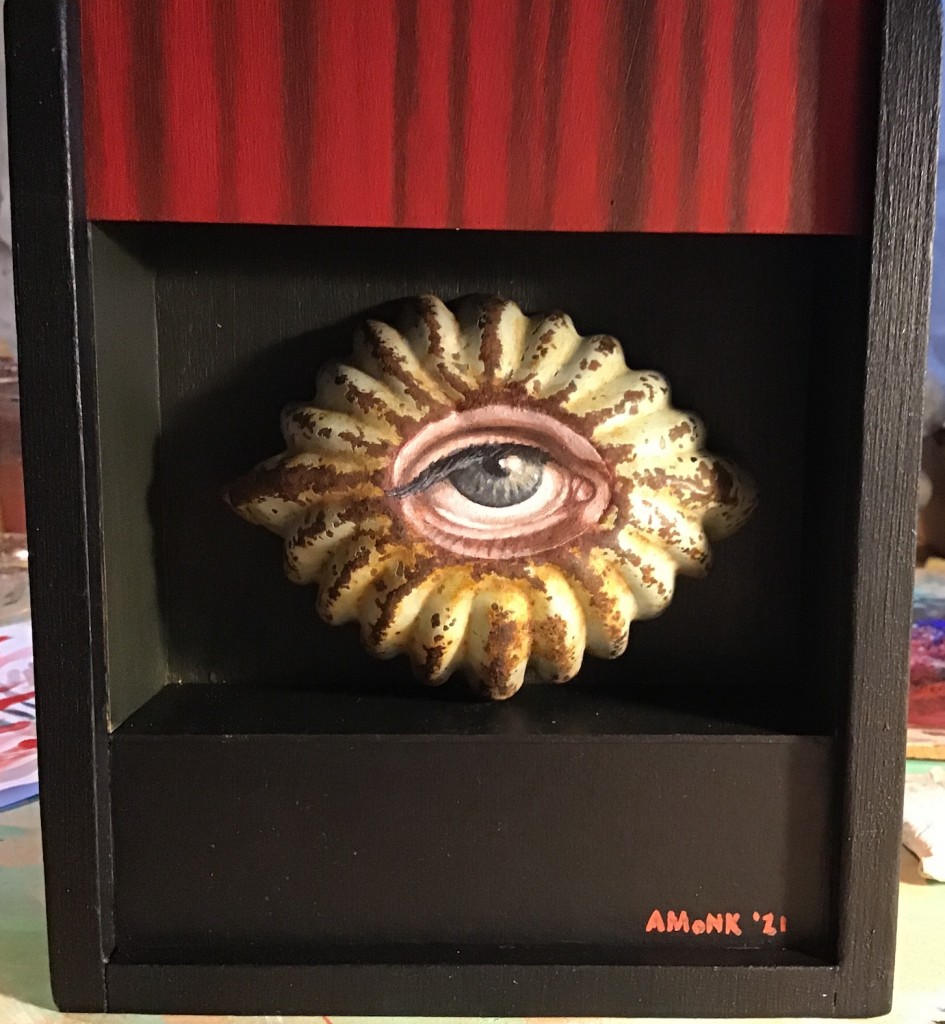 "surprise" (offen), mixed media (sold)