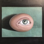 "oeuf oeuf, que lacque je", Acryl auf Holz (sold)