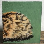 Diptychon "Katze", Acryl auf Holz,B16,5H9T4cm, 2025