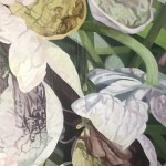 Hortensie, Acryl auf Wellkarton, 40 x 50cm, 2025