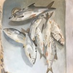 Schwalen aus dem Zürichsee, Gouache auf Papier, H65B61cm, 2025